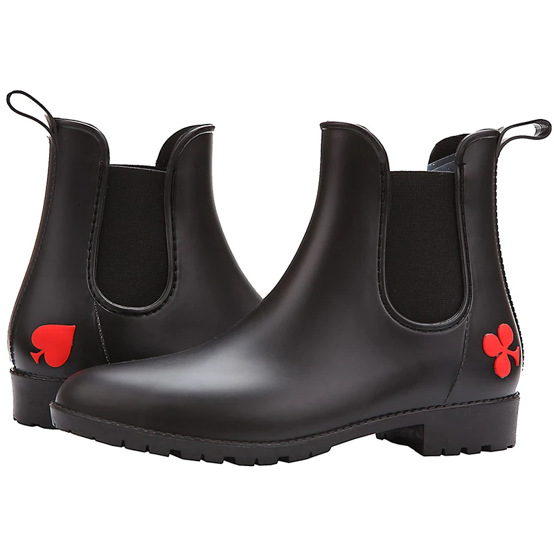 Резиновые сапоги женские Ботильоны с нескользящей подошвой Модные резиновые