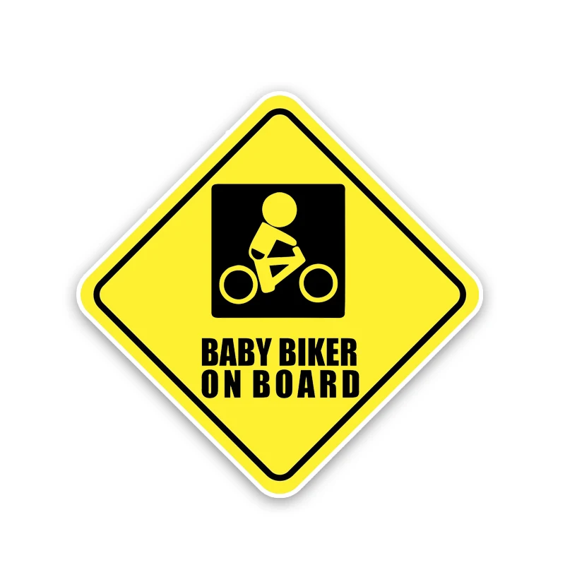 Aliauto Caution Car Sticker Baby Biker on Board Accessories Personality PVC Waterproof Decal for Mercedes Motorcycle 14cm*14cm | Автомобили