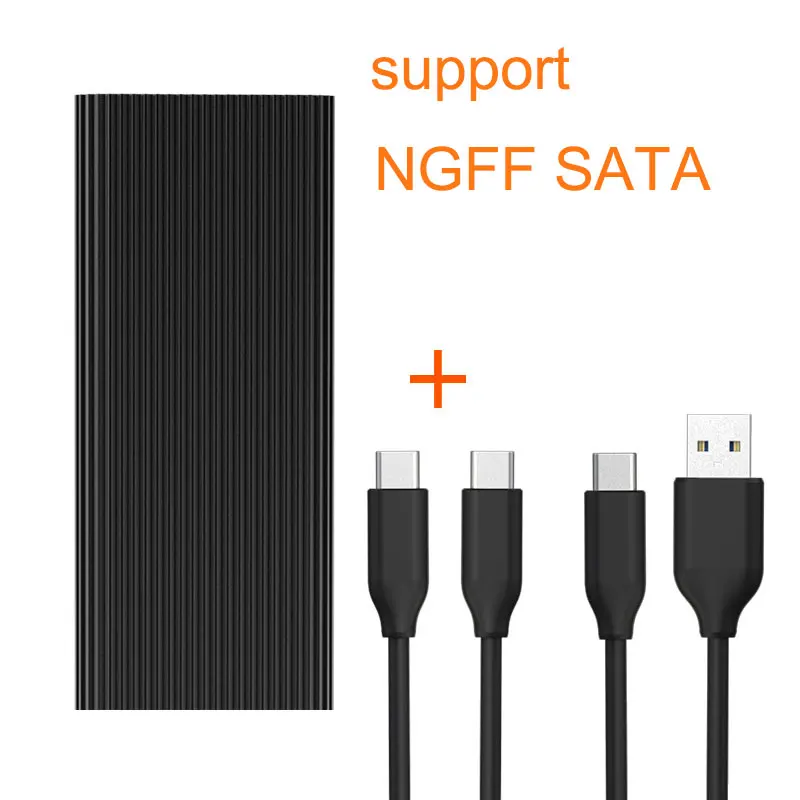 Black for NGFF Blueendless SSD M2 PCIe NVMe/NGFF Тип C к USB 3,1 чехол 2,5 'алюминиевый внешний корпус для хранения USB жесткий диск Caddy Box - Цвет: Black for NGFF