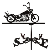 farmhouse motorcycle weather vane roof mount rod wind direction indicator outdoor metal bracket weather vane