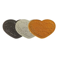 heart shape pu leather labels for love gifts sewing parts for handwork bags label leather craft accessories diy handmade tags