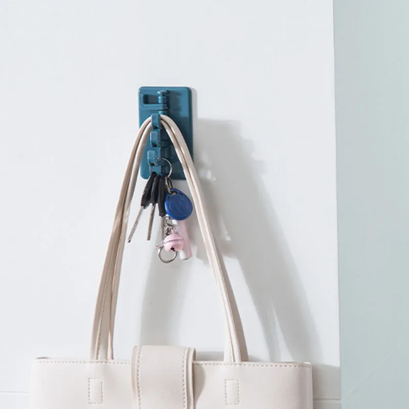 Adjustable Rotating Hook Multifunction Keychain Glasses Sundries Door Wall Hanging Home Bathroom Storage Hanger Rack | Дом и сад