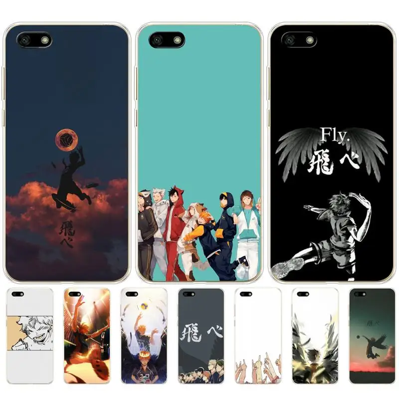 

Чехол для телефона с Аниме Haikyuu для Huawei P20 P40 Lite P30 Pro P Smart 2019 Nova 3e 6 Se, силиконовый прозрачный мягкий чехол