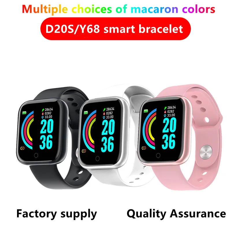 

D20 Pro Smart Watch Y68 Bluetooth Fitness Tracker Sports Watch Heart Rate Monitor Blood Pressure Smart Bracelet for Android IOS