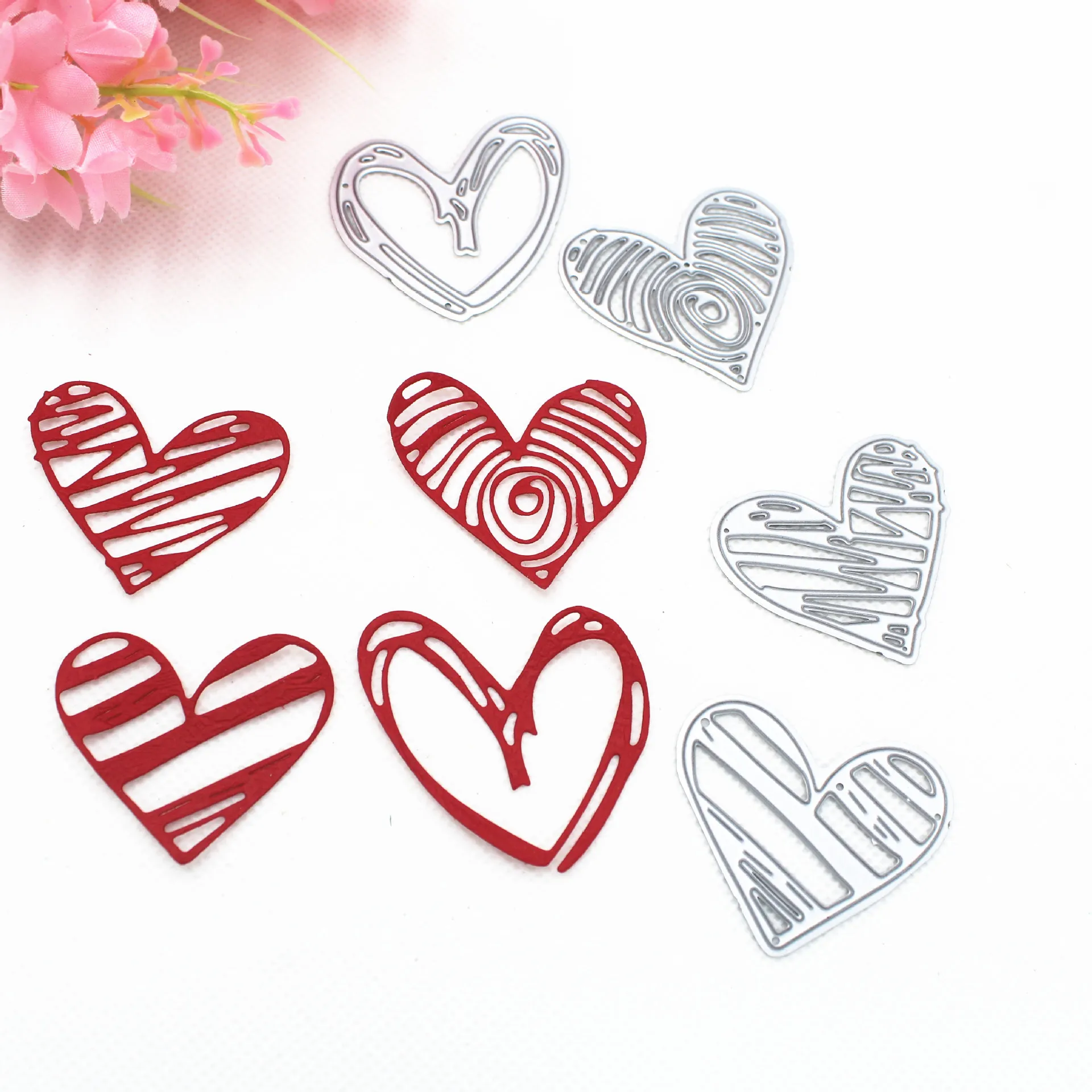 

4 pcs Heart Metal Cutting Dies 2020 For Scrapbooking DIY Paper/photo Cards New Design Cutting Dies Craft Cuts