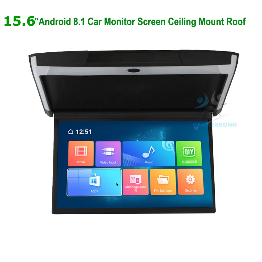 15 6 &quotAndroid 8 1 автомобильный монитор IPS сенсорный экран потолочное крепление на