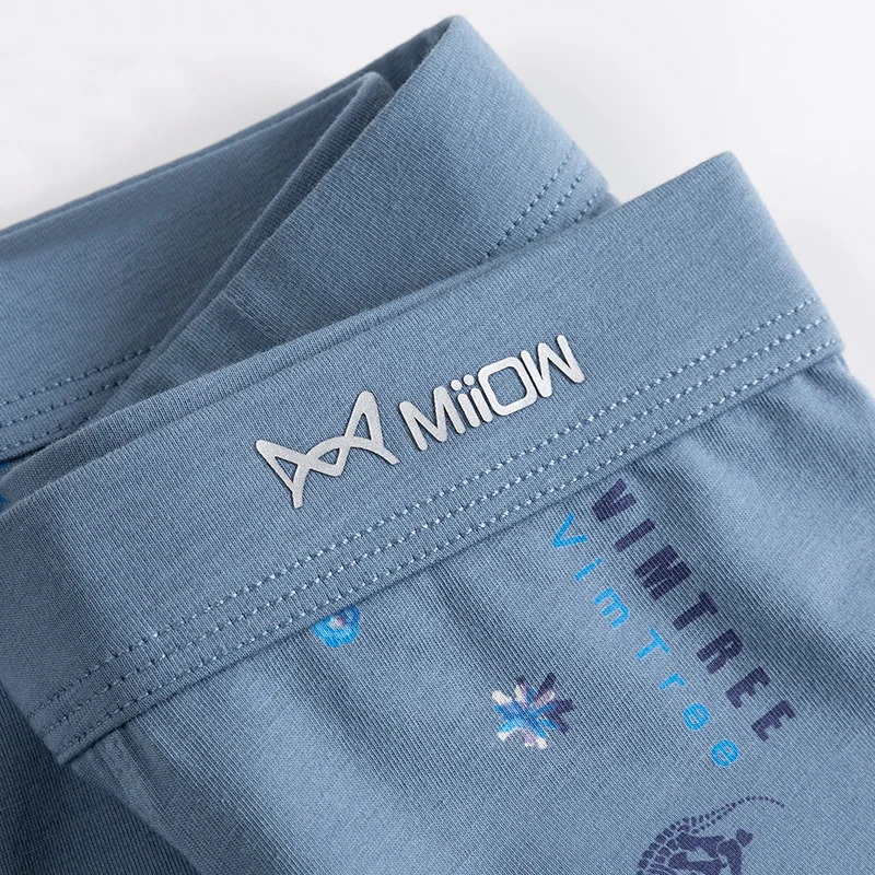 MiiOW Men's Cotton Underwear 3PCS 3A Grade Antibacterial Moisture Absorbent Soft Elastic Comfortable Factory Direct