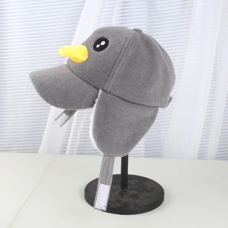 Новинка детская зимняя теплая плюшевая шапка в виде животного милая утка модная
