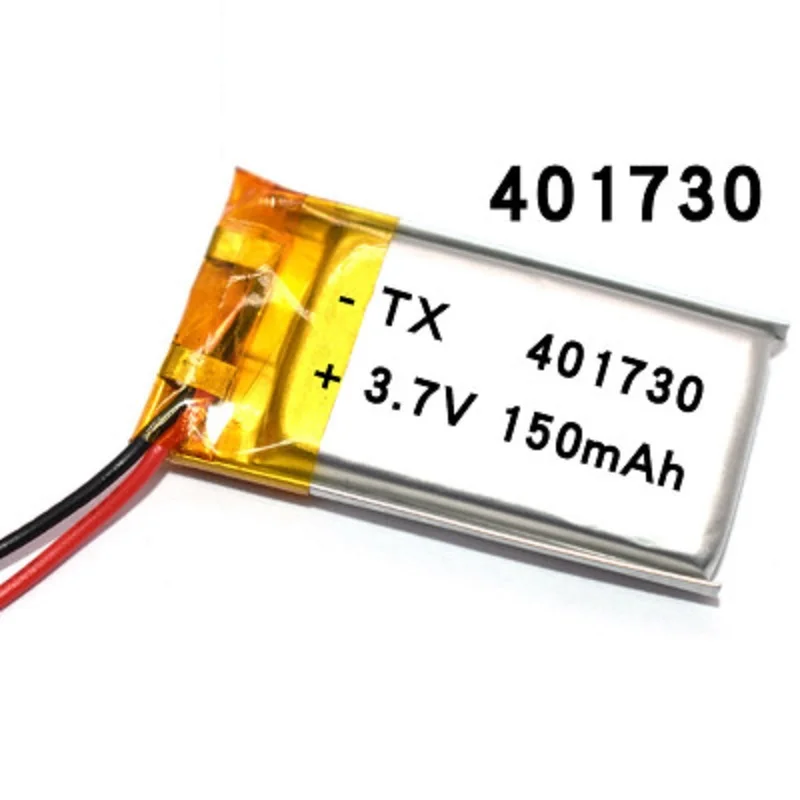 

3.7V 150mAh 401730 Lithium Polymer Li-Po li-ion Rechargeable Battery Handheld Navigator for Mp3 GPS bluetooth Camera