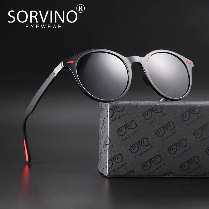 Мужские и женские Овальные Солнцезащитные очки SORVINO Ретро стиль поляризационные