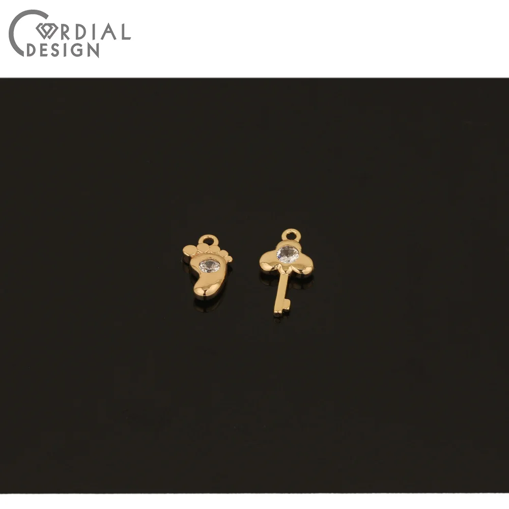 

Cordial Design 50Pcs Jewelry Accessories/Pendant For Bracelets/Genuine Gold Plating/Hand Made/DIY/Earring Findings/CZ Charms
