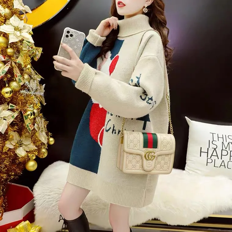 

H.SA 2021 Women Long Sweaters Christmas Knitted Sweater and Pullovers ins loose cardigan sweater women