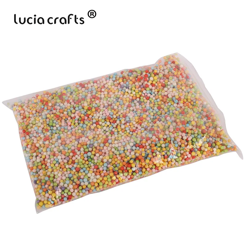 Mixed colors 1 20g Lucia crafts 10 г/20 г 2-4 мм пенопластовые шарики для свадьбы/вечерние DIY украшения аксессуары M0103 - Цвет: Mixed colors 1 20g