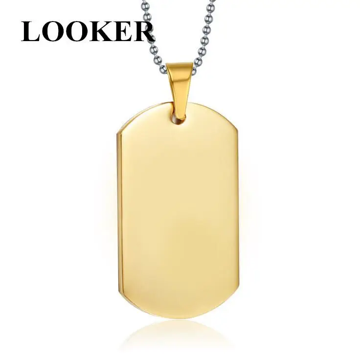 Ожерелье с подвеской в виде жетона для собаки из нержавеющей стали металлическое