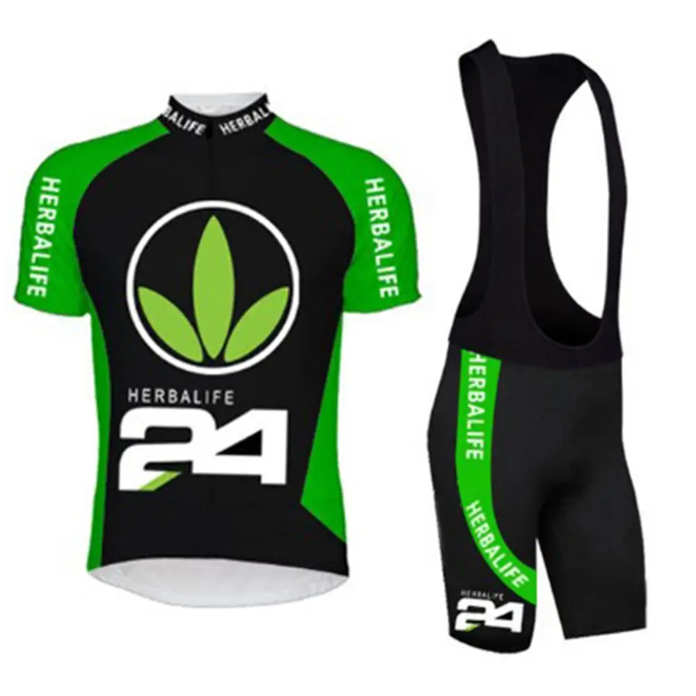 suits 2 Herbalife Велоспорт Джерси комплект черный короткий рукав велосипедная Одежда Майо MTB нагрудник шорты костюм велосипед спортивная одежда Ropa Ciclismo - Цвет: suits 2