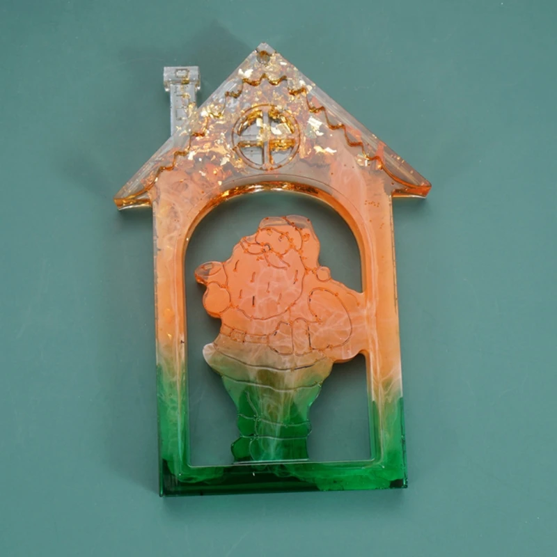 

DIY Christmas Santa Claus Listed Pendant Casting Silicone Mould Craft Decor Jewelry Making Tool Crystal Epoxy Resin Mold