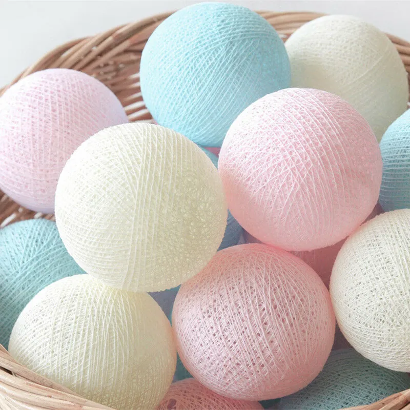 Милая Пастельная хлопковая гирлянда с подключением USB переменного тока и