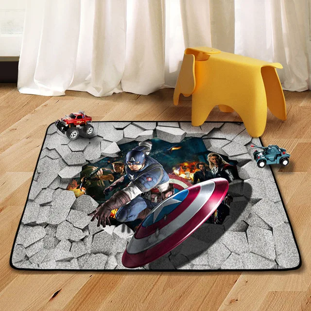 

80x160cm Spiderman Baby Playmat Kid Rug Non-Slip Carpet for Living Room Study Mat Absorbent Washable Area Rugs Bedroom Decor