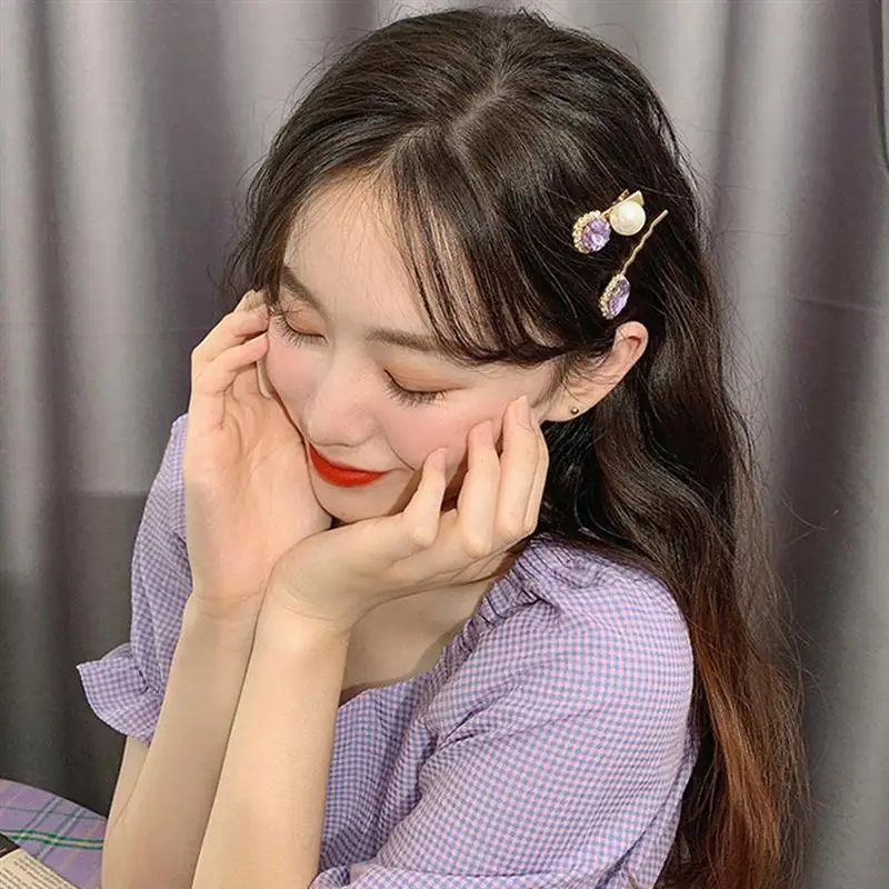 Заколка для волос женская с искусственным жемчугом 1 шт.