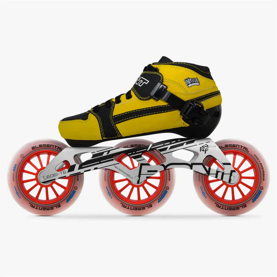 Профессиональные скоростные роликовые коньки Bont Pursuit 3*90/100/110 мм из углеродного