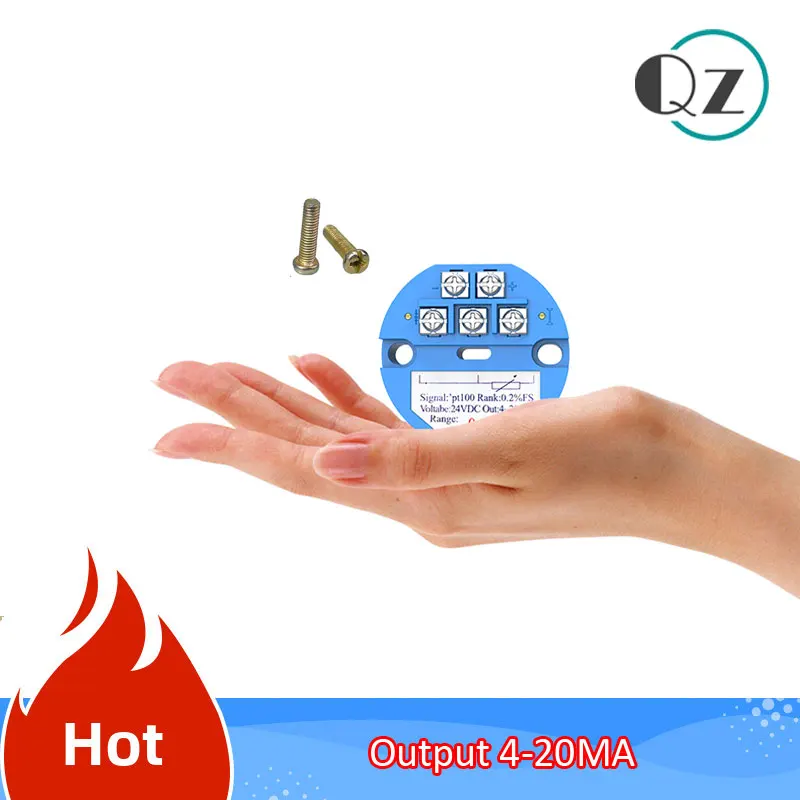 RTD PT100 Температурный передатчик DC24V Минус 50 ~ 100 градусов Выходной модуль датчика 0-10V Термическое сопротивление -50~50C включено.