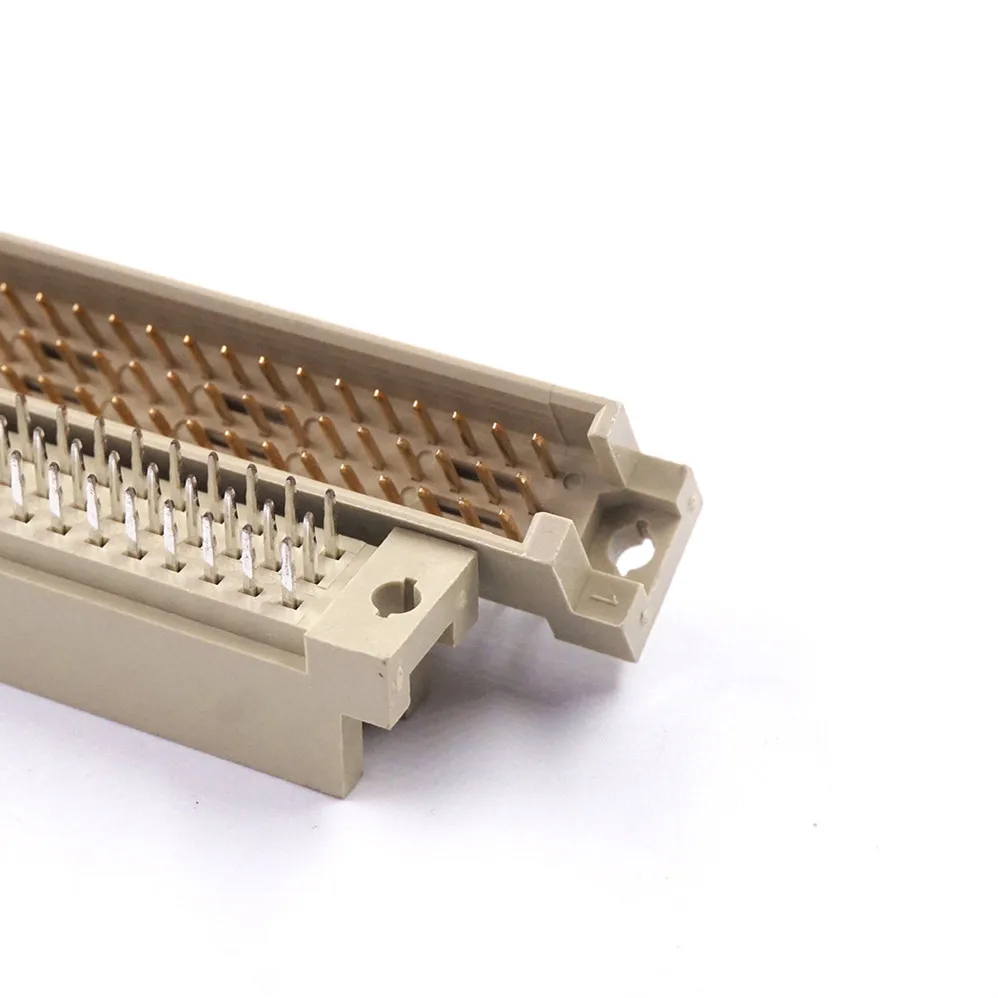 Разъем DIN 100 3 ряда 96 позиций штекер вертикальное сквозное отверстие PCB шаг 3x32