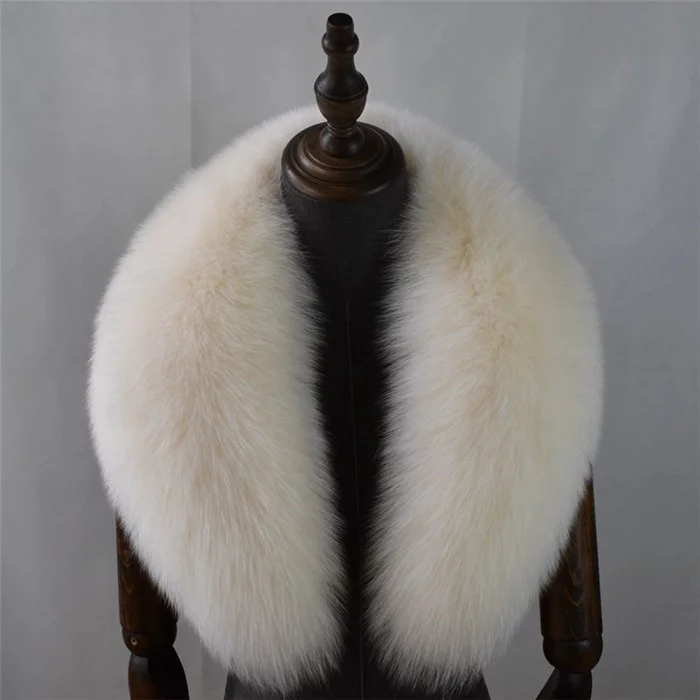 100% Natural Real Fox Fur Collar For Women And Men's Coat Jacket Extra Large Size Neck Warmer Scarf Shawls |