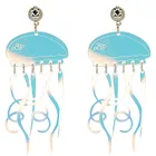 Крутые большие акриловые серьги-подвески в виде медузы, длинные висячие серьги в виде животных из смолы для женщин и девушек, модные украшения, подарки