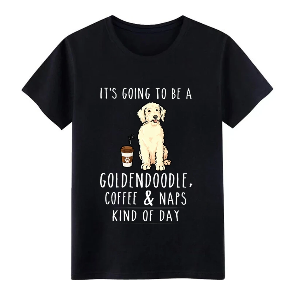 Футболка goldendoodle coffee and naps k с принтом хлопковая круглым вырезом уникальная модная