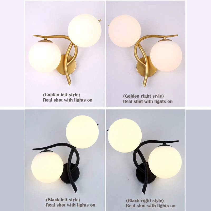 Настенные светильники для помещений стеклянный шар светодиодный настенный