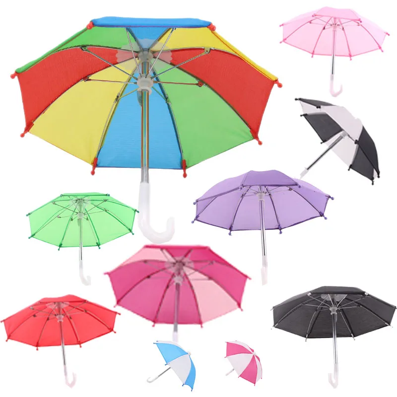 Кукольный Зонтик Аксессуары Наряжайся Мода 10 Цветов для 18 Дюймовой Американской Куклы и 43 См Новорожденной Игрушки DIY Подарок на.