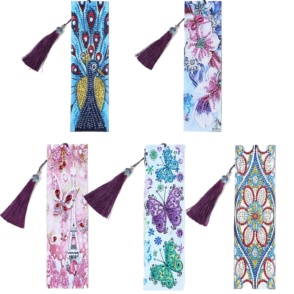 5D алмазная живопись сделай сам кожаная Бриллиантовая знаки книги специальная