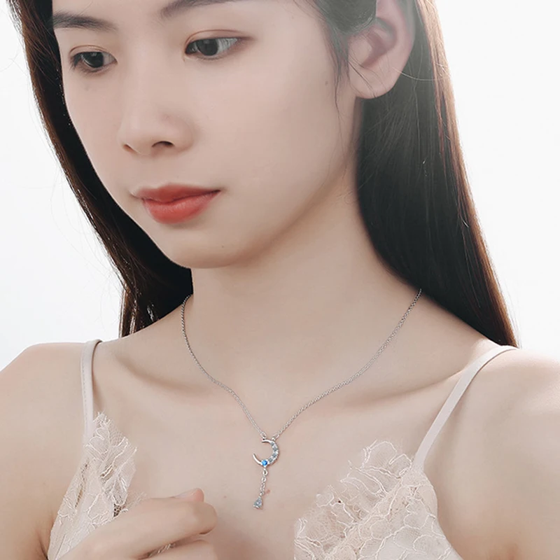 MEETSOFT 925 серебряное ожерелье с подвеской Минималистичная цепочка для ключицы