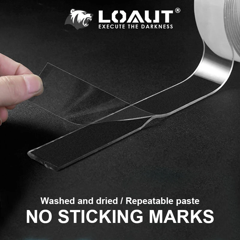 LOAUT прозрачная нано Двухсторонняя клейкая лента наклейка для автомобиля высокая