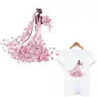 Цветы для невесты Pulaqi, нашивки для одежды, термонаклейки на одежду, термотрансферы, мультяшная женская футболка, аппликация, полоски