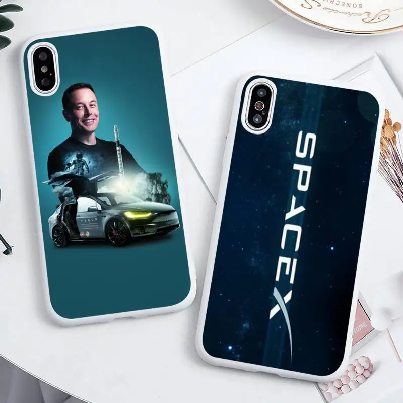 

Elon Musk SpaceX Phone Case Candy Color for iPhone 6 6S 7 8 11 12 XS X SE 2020 XR mini pro Plus MAX funda