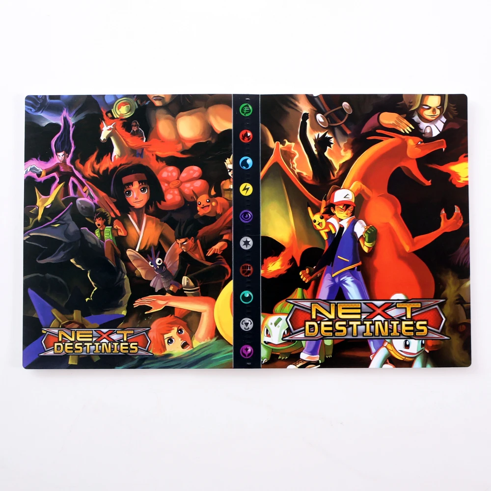 

4 Pocket Pokemon 240 Card Album Playing Game Liver Pokemon VMAX V Map Loaded List Book Binder Collection Protection Holder Toys