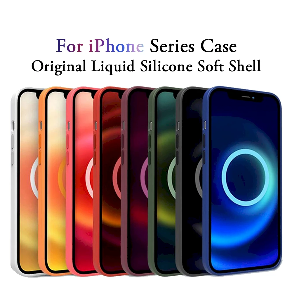 

Официальный оригинальный силиконовый чехол RYWER для IPhone 11 12 Pro MAX SE 2020 XR X 7 8 Plus, чехлы для IPhone 12 Mini XS MAX, полное покрытие