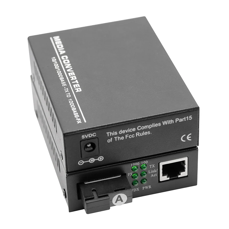 1 пара A/B SC Rj45 Порты и разъёмы 10/100/1000M 20 км одиночное волокно одномодовый