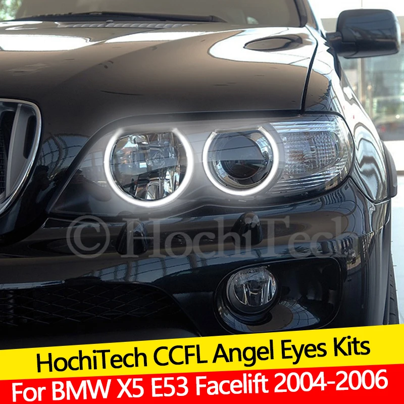 

Hight Quality CCFL Angel Eyes Kit Warm White Halo Ring For BMW X5 E53 Facelift 2004 2005 2006 Demon Eye