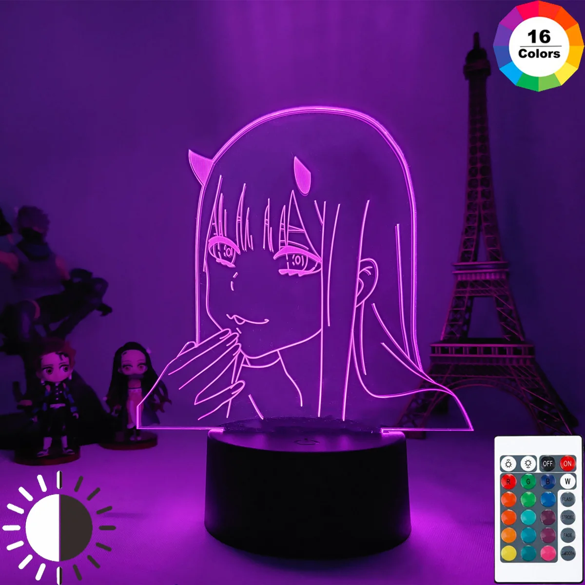 

usb LED Lamp Anime Night Light Touch 7Colors Zero Two 02 LED Children Manga Gifts Toys Desk Bedroom Decor Darling In The Franxx