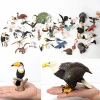 simulated bald eagle owl pelican parrot swan birds hand painted model toy figurine for kids collection science educational toys