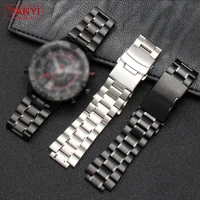 solid stainless steel watchband for timex t2n720 t2n721 t2n739 tw2r55500 watch strap men%e2%80%98s bracelet 2416mm watch band metal