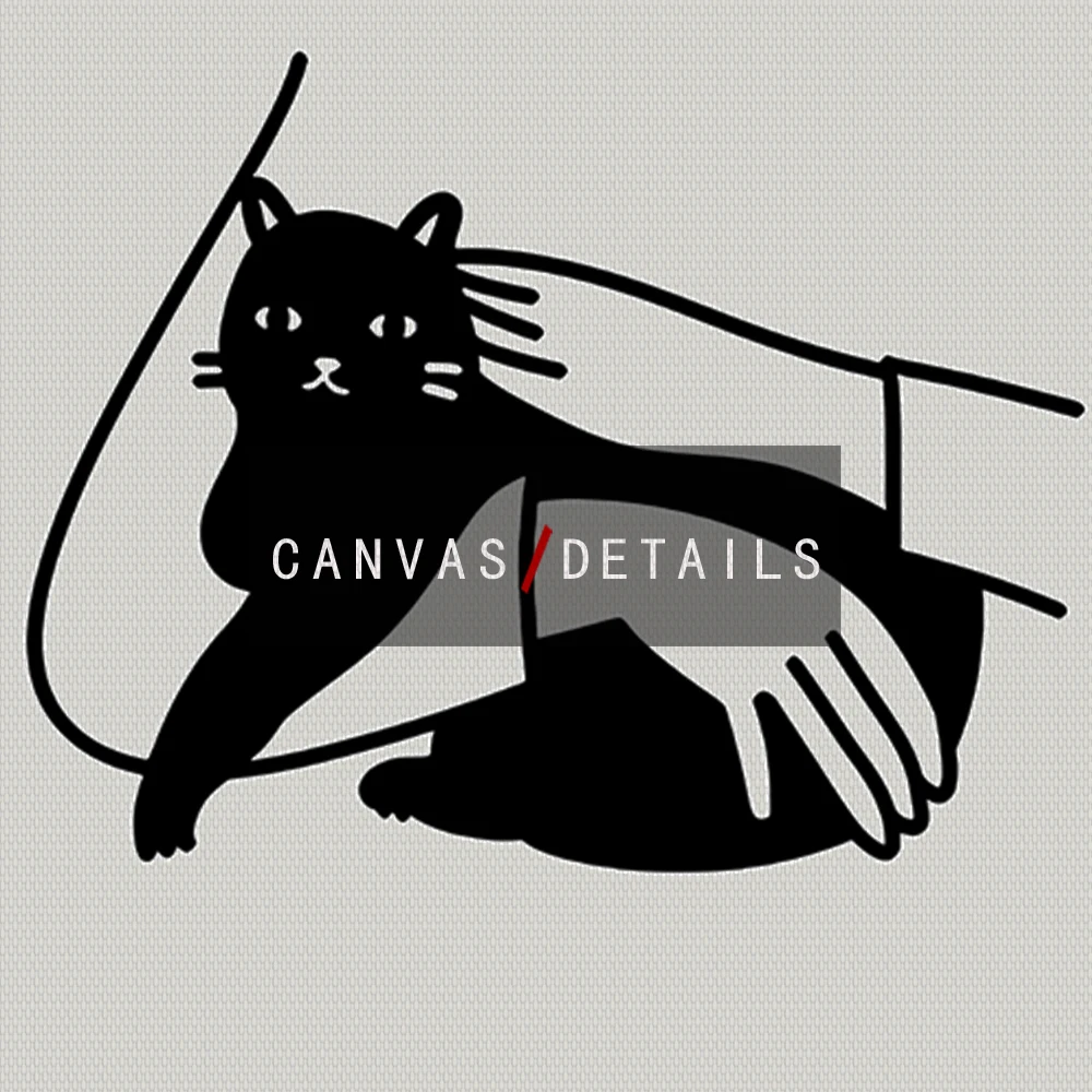 Современная черно-белая Картина на холсте с рисунками животных Кот мальчик и