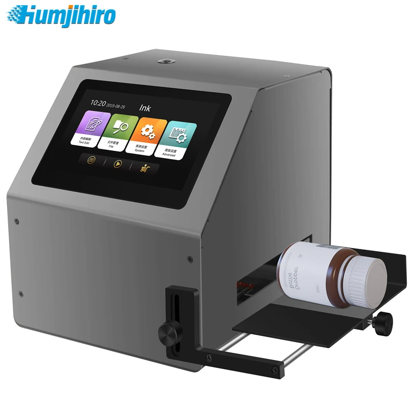 

Статический струйный принтер 12,7 мм, 7-дюймовый сенсорный экран, интеллектуальный неручной струйный принтер Therma, дата производства, Номер QR-к...