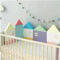 ins nordic 120cm crib cot bed protector cotton long pillow newborn baby bed bumper infant baby bumper safe fence kids room decor