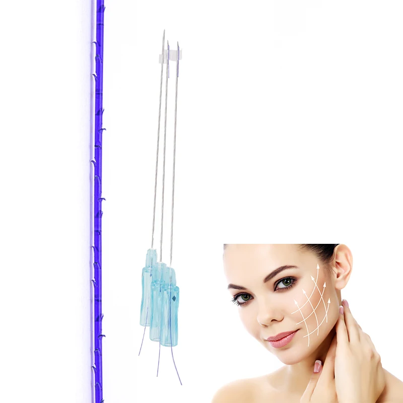 

Deenora Hot sale Sharp Needle 21G 19G Fios de Hilos Tensore Cog 4D Barbs Nose Face Lift Pdo Thread