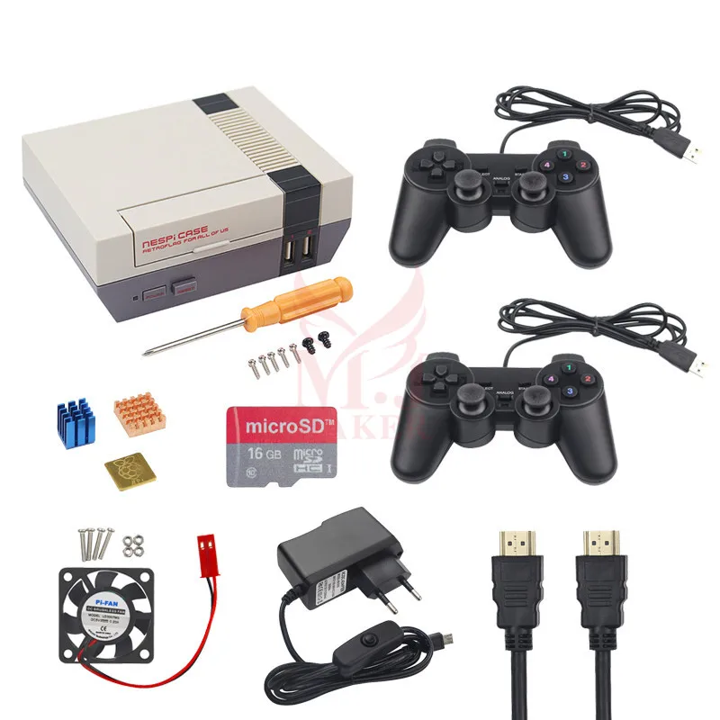 Защитный чехол для Raspberry Pi 7 в 1 NESPi 3B + набор сделай сам игровой контроллер
