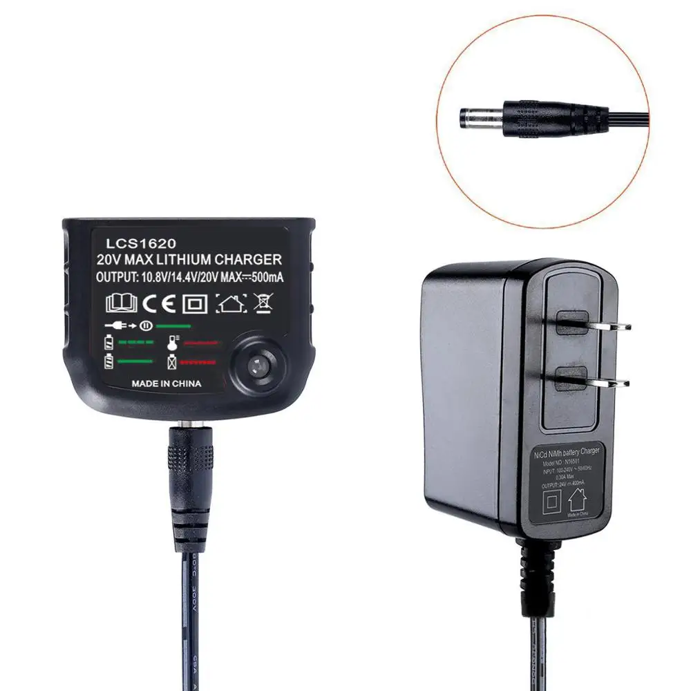 Dawupine LCS1260 Li-Ion Батарея зарядное устройство для раздельного хранения Decker 14 4 V 20V LBXR20
