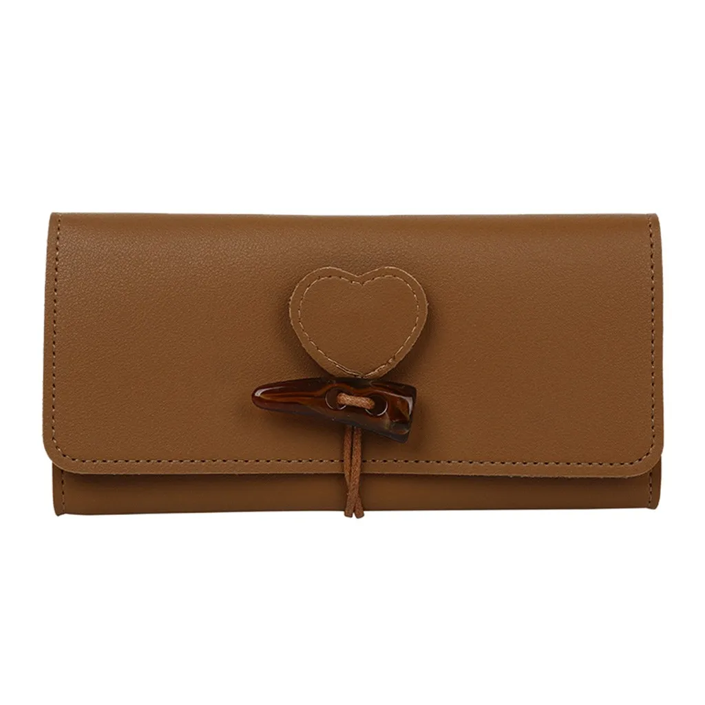 Клатч с украшением в виде сердца многофункциональные кошельки большая